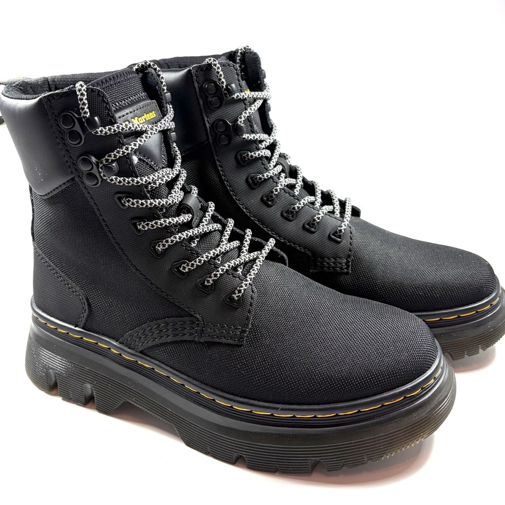 Dr Martens Tarik Boots NWOT Black Nylon Lug Sole Combat Size 7 Mens 8 Womens